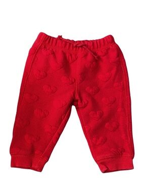H&M Red Heart Joggers Size 4-6 Months